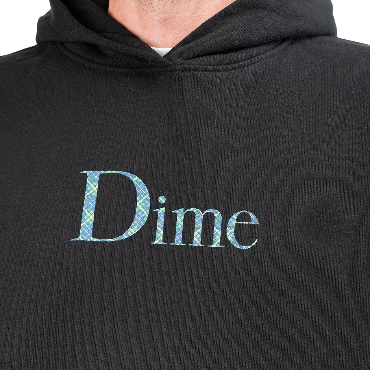 Dime Classic Plaid Hoodie Black DIMES7010BLK Allike Store