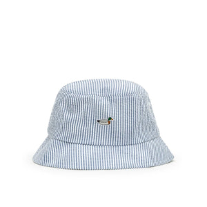 Edmmond Studios Seersucker Bucket Hat (Blau / Weiss)  - Allike Store