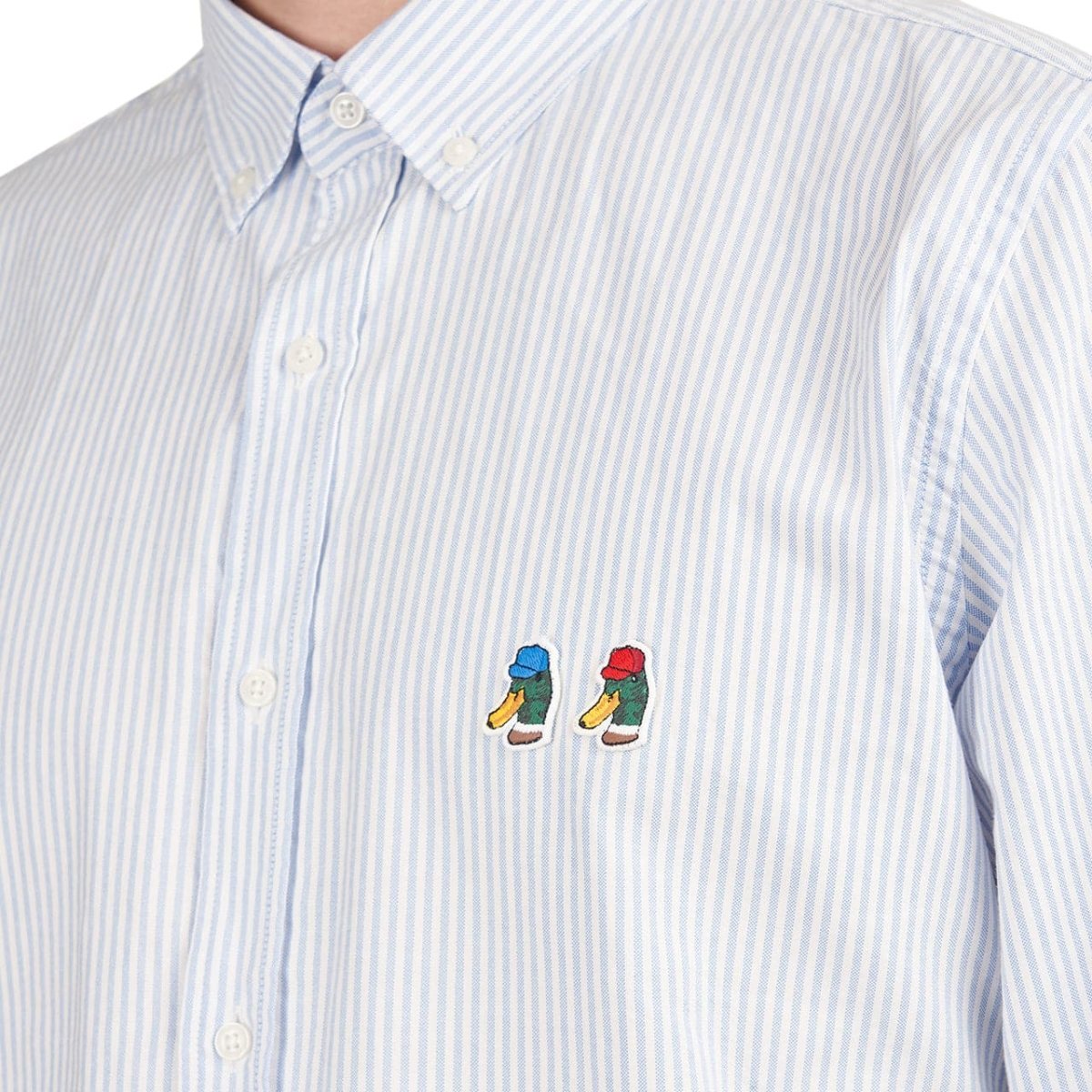 Edmmond Studios Special Duck Shirt vertical stripes (Blau)  - Allike Store