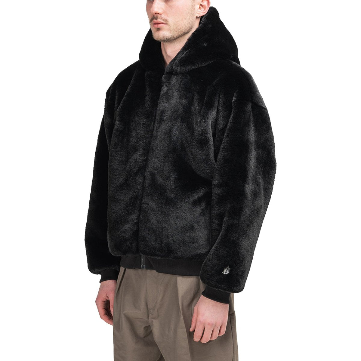 FR2 Fake Rabbit Fur Jacket (Black) FRJ046 – Allike Store