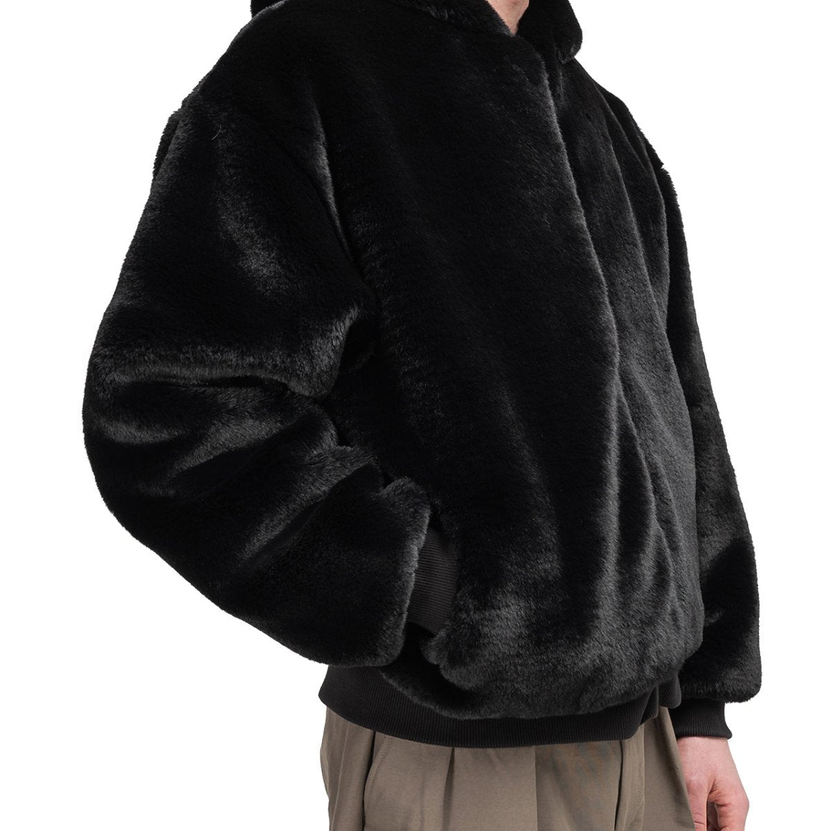 FR2 Fake Rabbit Fur Jacket (Black) FRJ046 – Allike Store