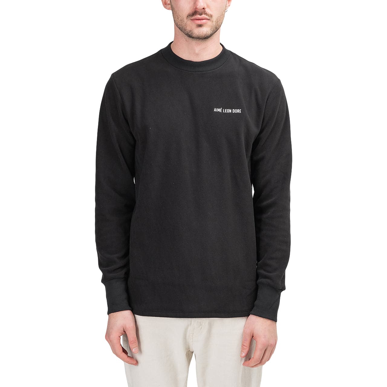 Aimé Leon Dore Fleece Longsleeve (Black) FW19CT028-BLACK