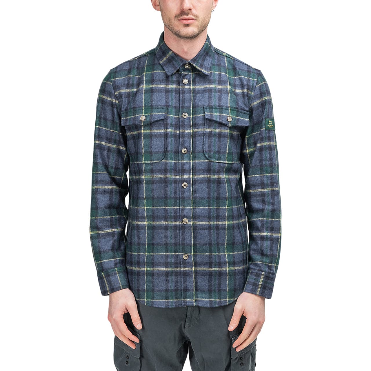 Aimé Leon Dore x Woolrich Flannel Button Down Shirt (Navy)  - Allike Store