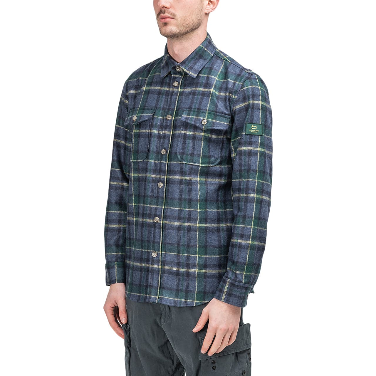 Aimé Leon Dore x Woolrich Flannel Button Down Shirt (Navy)  - Allike Store