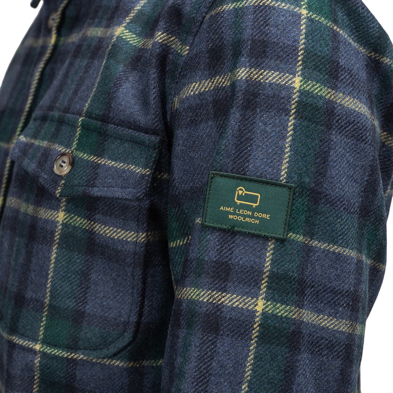 Aimé Leon Dore x Woolrich Flannel Button Down Shirt (Navy)  - Allike Store