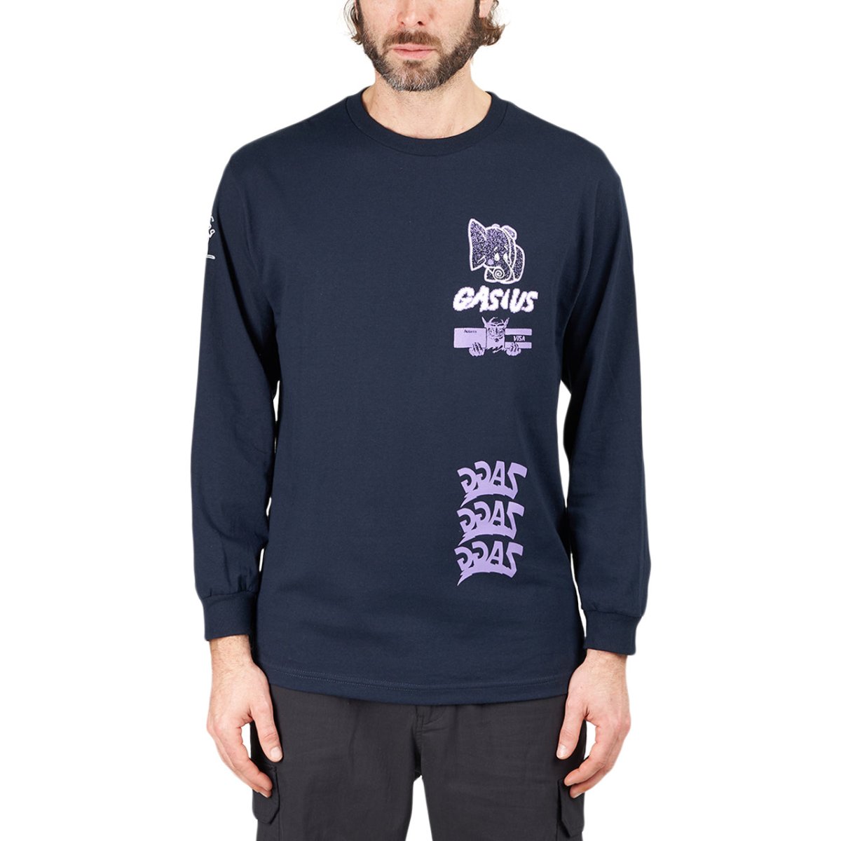 Gasius Jehovah Castle Crewneck (Navy)  - Allike Store
