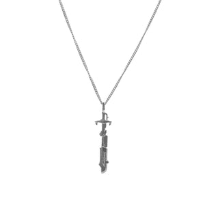 Gasius Manga Sword Pendant & 60cm Chain Silver (Silber)  - Allike Store