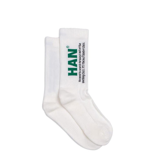 Han Kjobenhavn Socks (Weiß / Grün)  - Allike Store