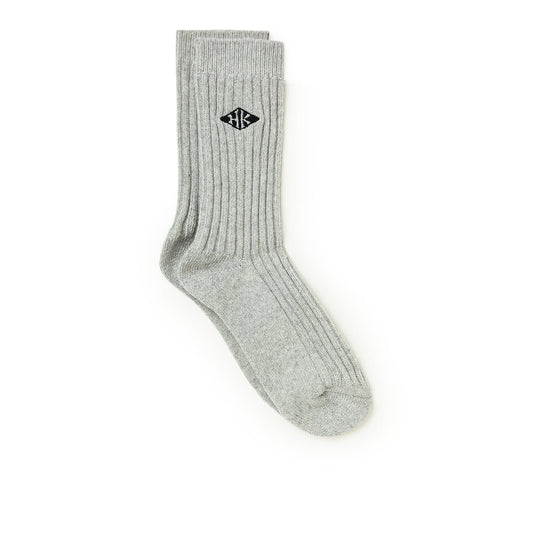 Han Kjobenhavn Socks Wool Rib HK (Grau)  - Allike Store