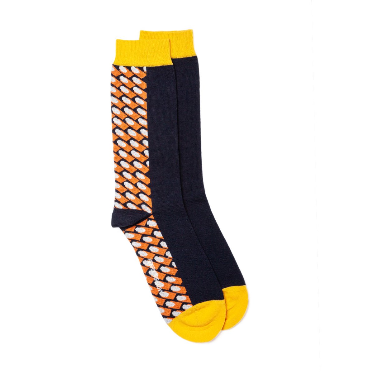 Henrik Vibskov Bounceback Socks (Schwarz / Orange)  - Allike Store