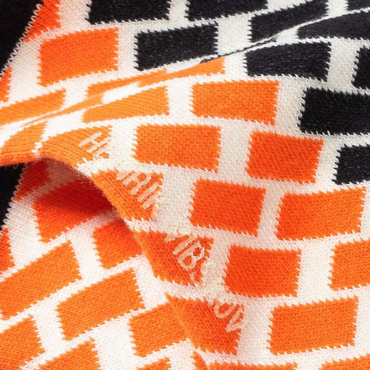 Henrik Vibskov Double Bounce Socks (Orange / Schwarz)  - Allike Store