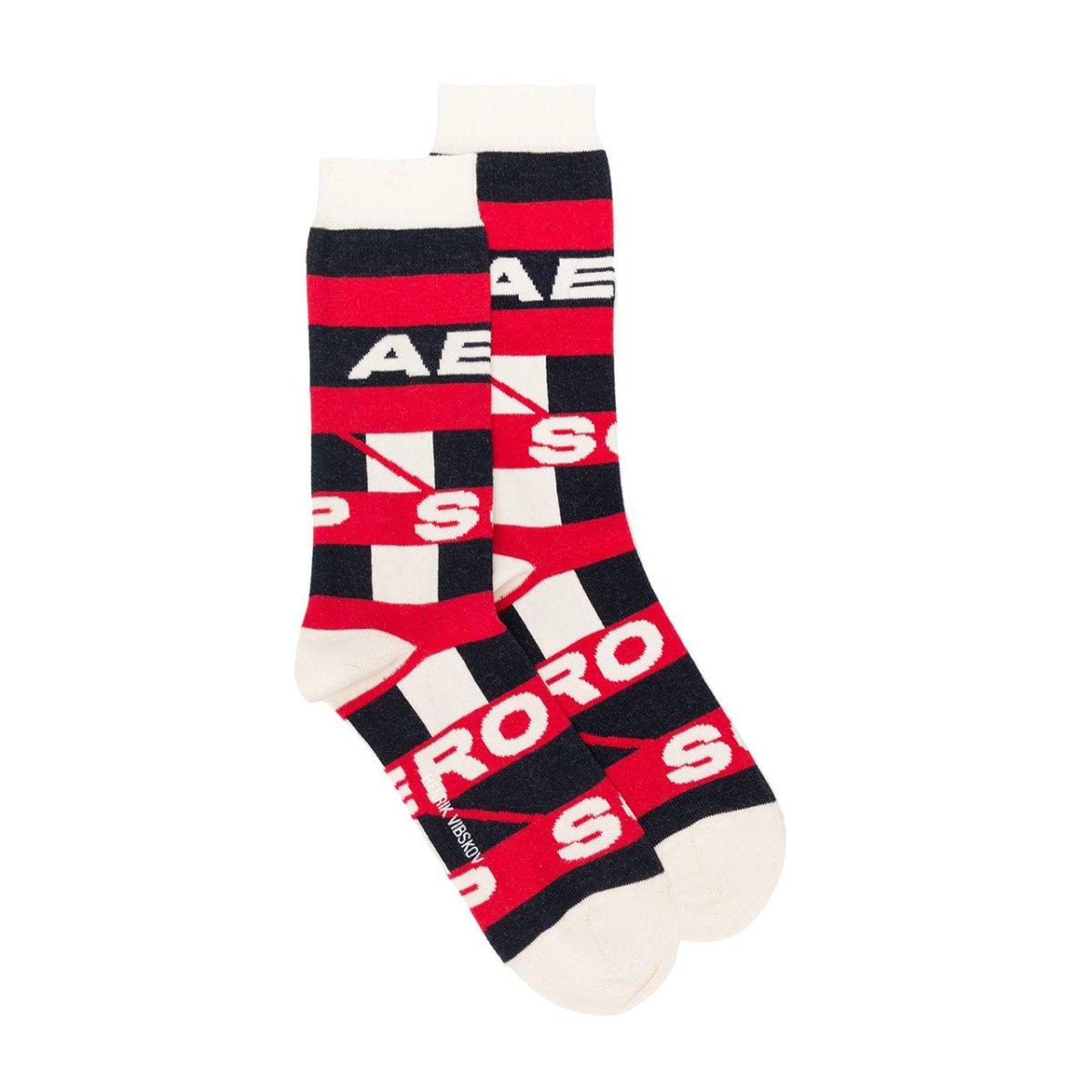Henrik Vibskov Sonic Soap Socks (Schwarz / Rot)  - Allike Store
