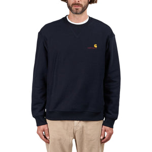 Carhartt WIP American Script Sweatshirt (Navy)  - Allike Store