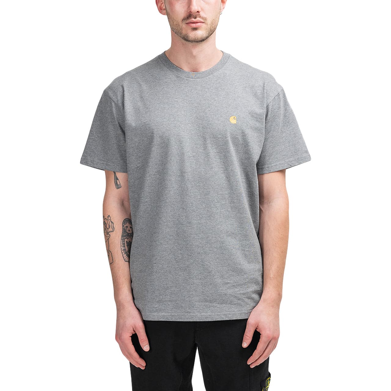 Carhartt WIP S/S Chase T-Shirt (Dunkelgrau)  - Allike Store