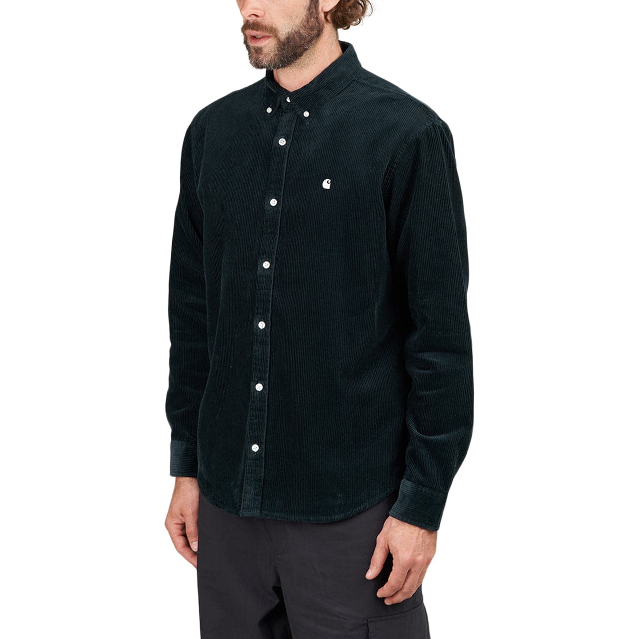 Carhartt WIP L/S Madison Cord Shirt (Dunkel Grün)  - Allike Store