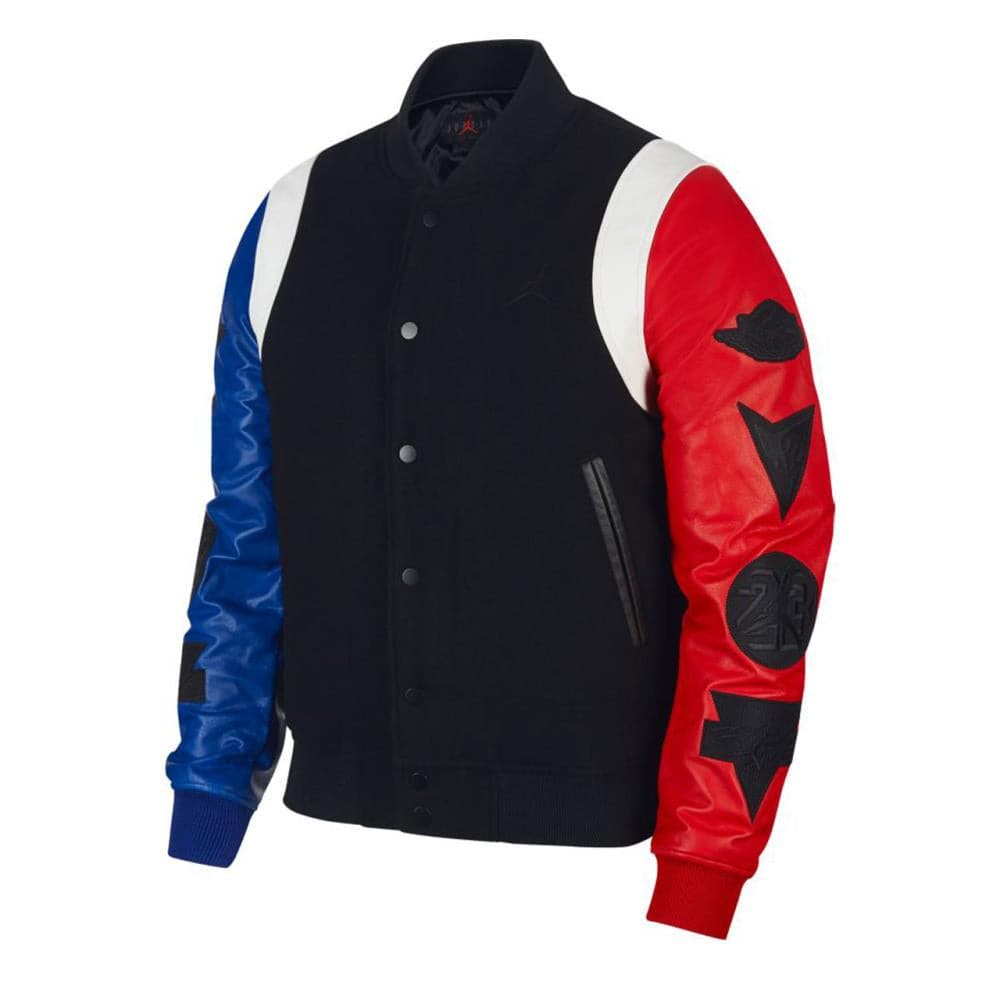 Air Jordan DNA Varsity Jacket (Schwarz / Rot / Blau)  - Allike Store