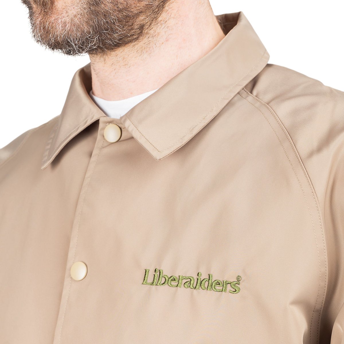 Liberaiders OG Embroidery Coach Jacket (Beige)  - Allike Store