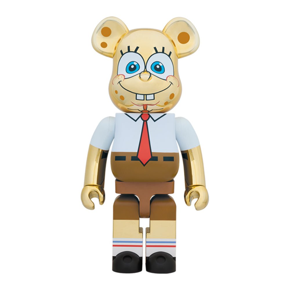 Medicom 1000% Spongebob Gold Chrome Be@rbrick Toy  - Allike Store