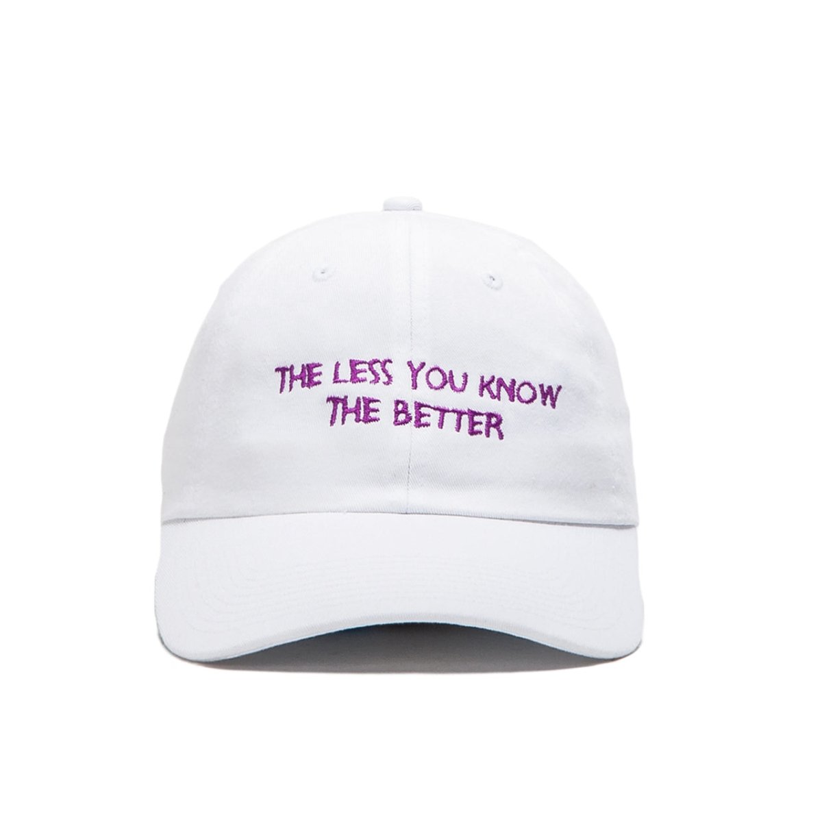 NASASEASONS Cap 'The Less You Know The Better' (Weiß / Violett)  - Allike Store