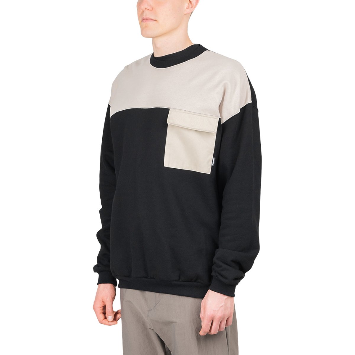 Neighborhood Yoke /C-Crewneck (Schwarz / Cream)  - Allike Store