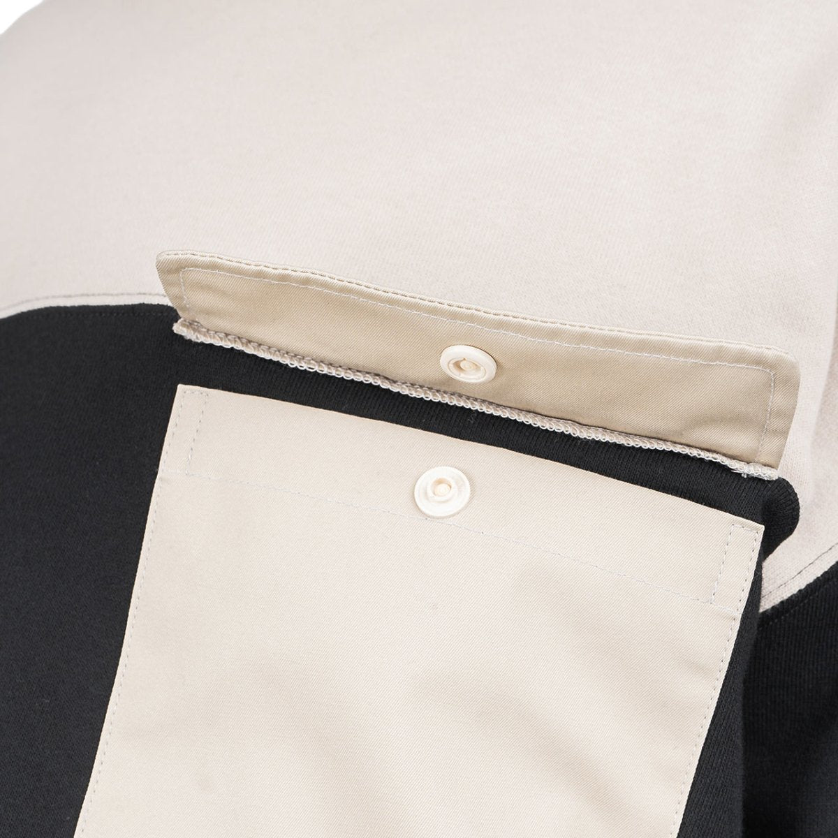 Neighborhood Yoke /C-Crewneck (Schwarz / Cream)  - Allike Store