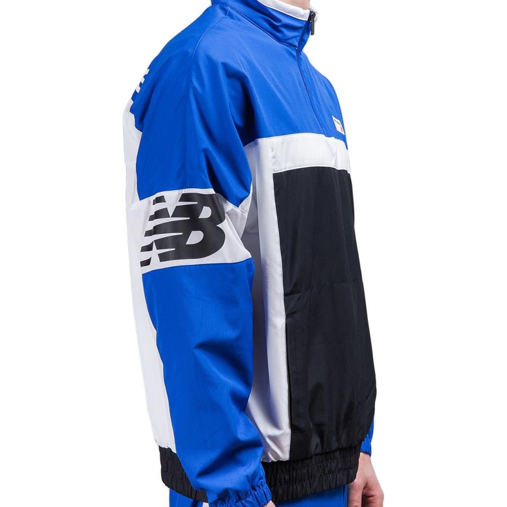 New Balance Athletics Windbreaker Pullover Blue White 691600 60 5 Allike Store