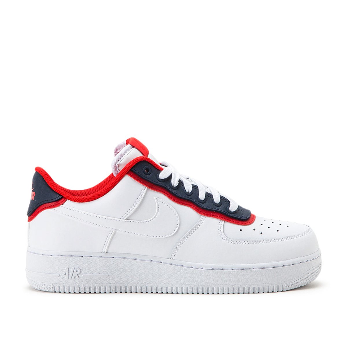 Nike Air Force 1 '07 LV8 1 (Weiß / Rot / Obsidian)  - Allike Store