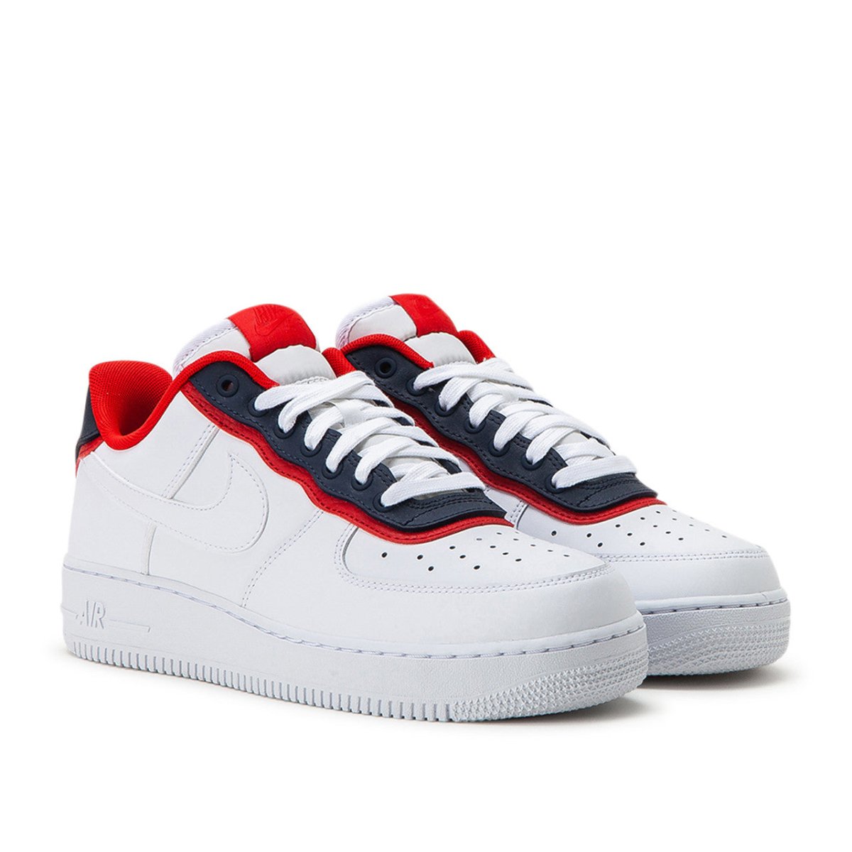 Nike Air Force 1 '07 LV8 1 (Weiß / Rot / Obsidian)  - Allike Store