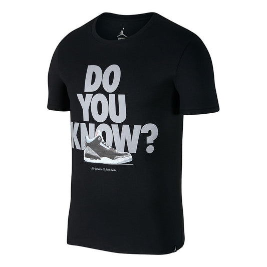 Nike Air Jordan AJ 3 'Do you know' T-Shirt (Schwarz / Grau)  - Allike Store