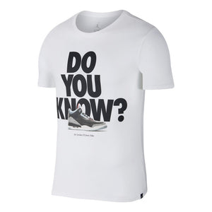 Nike Air Jordan AJ 3 'Do you know' T-Shirt (Weiß / Schwarz)  - Allike Store