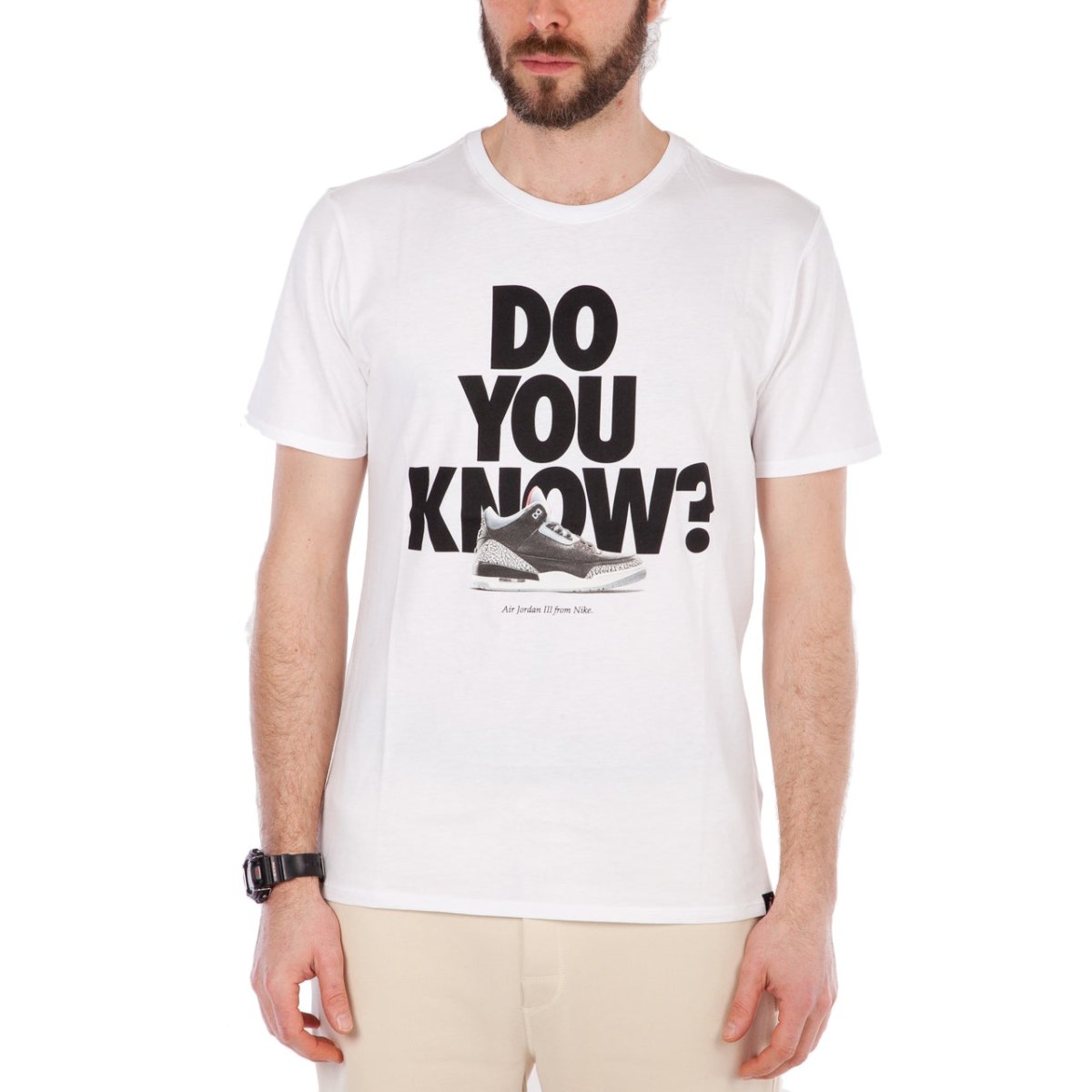 Nike Air Jordan AJ 3 'Do you know' T-Shirt (Weiß / Schwarz)  - Allike Store