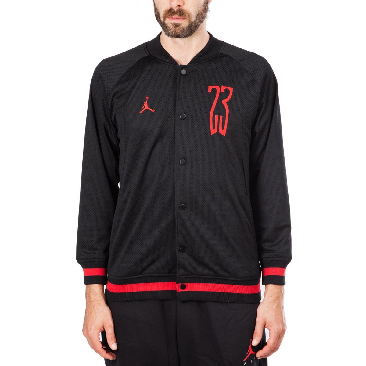 Nike Air Jordan Sportswear Mesh Bomber 'Last Shot' (Schwarz / Rot)  - Allike Store