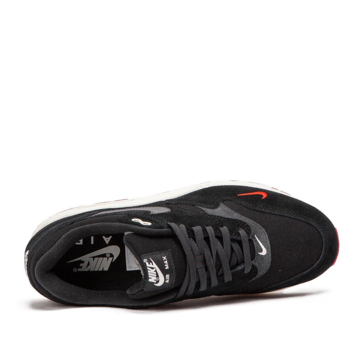 Nike Air Max 1 Premium ''Mini Swoosh Pack'' (Schwarz / Rot)  - Allike Store