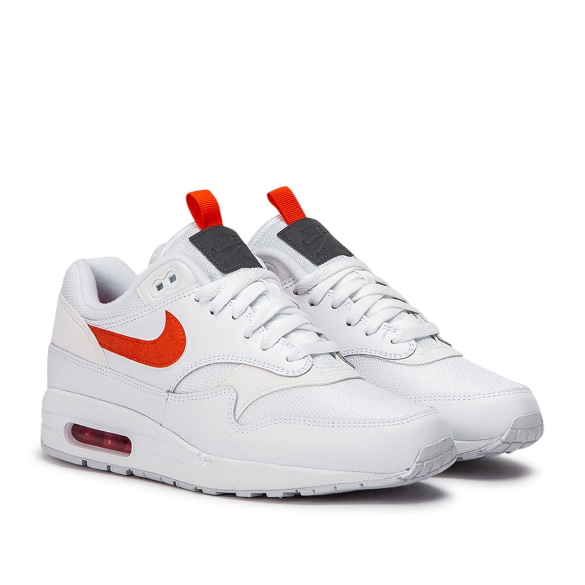 Air max 1 blanche et orange on sale