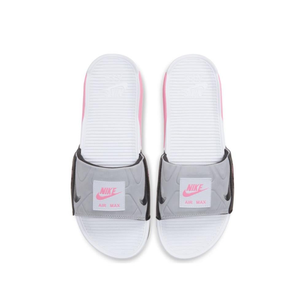 Nike Air Max 90 Slide (Weiß / Grau / Rosa)  - Allike Store