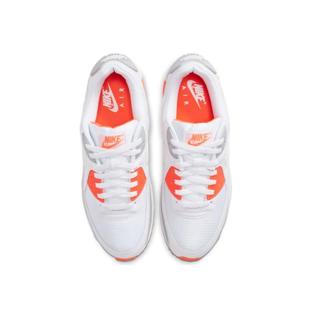 Nike Air Max 90 (Weiß / Grau / Orange)  - Allike Store