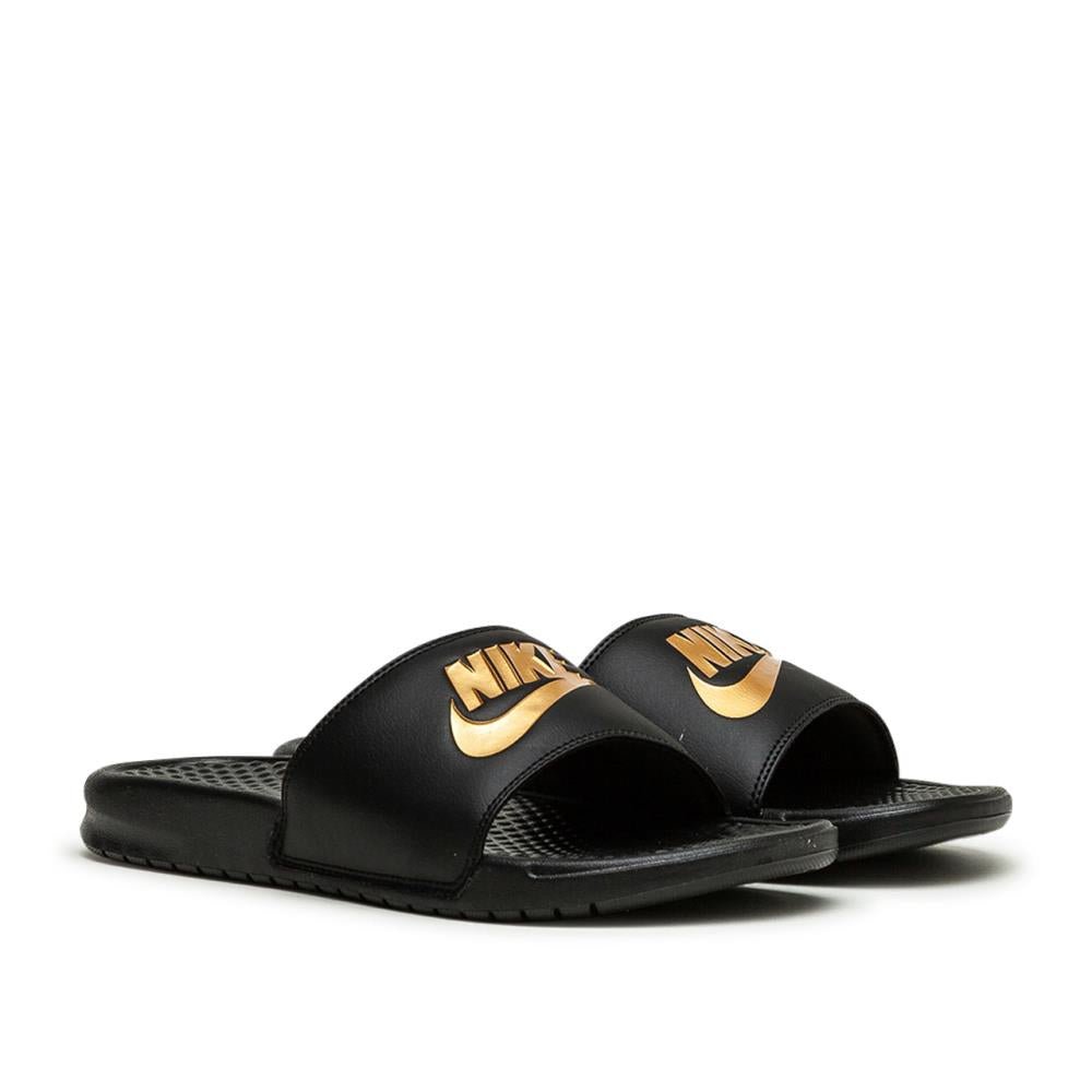 Nike Benassi 'Just Do It' (Schwarz / Bronze)  - Allike Store