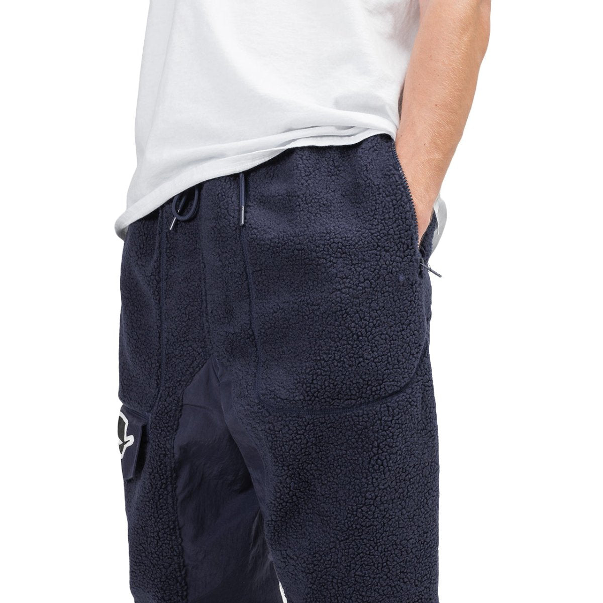 nike gingham check joggers in blue