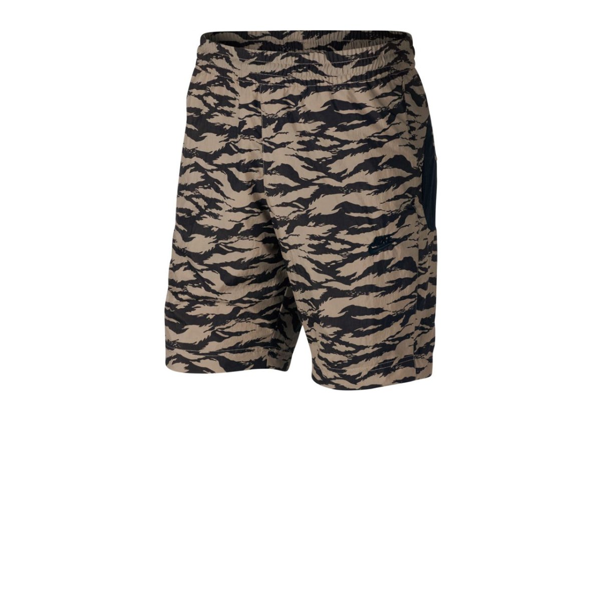 Nike NSW Printed Swoosh Woven Shorts (Khaki / Schwarz)  - Allike Store