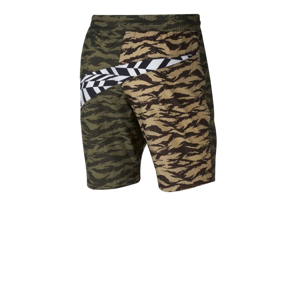 Nike NSW Printed Swoosh Woven Shorts (oliv / weiß)  - Allike Store