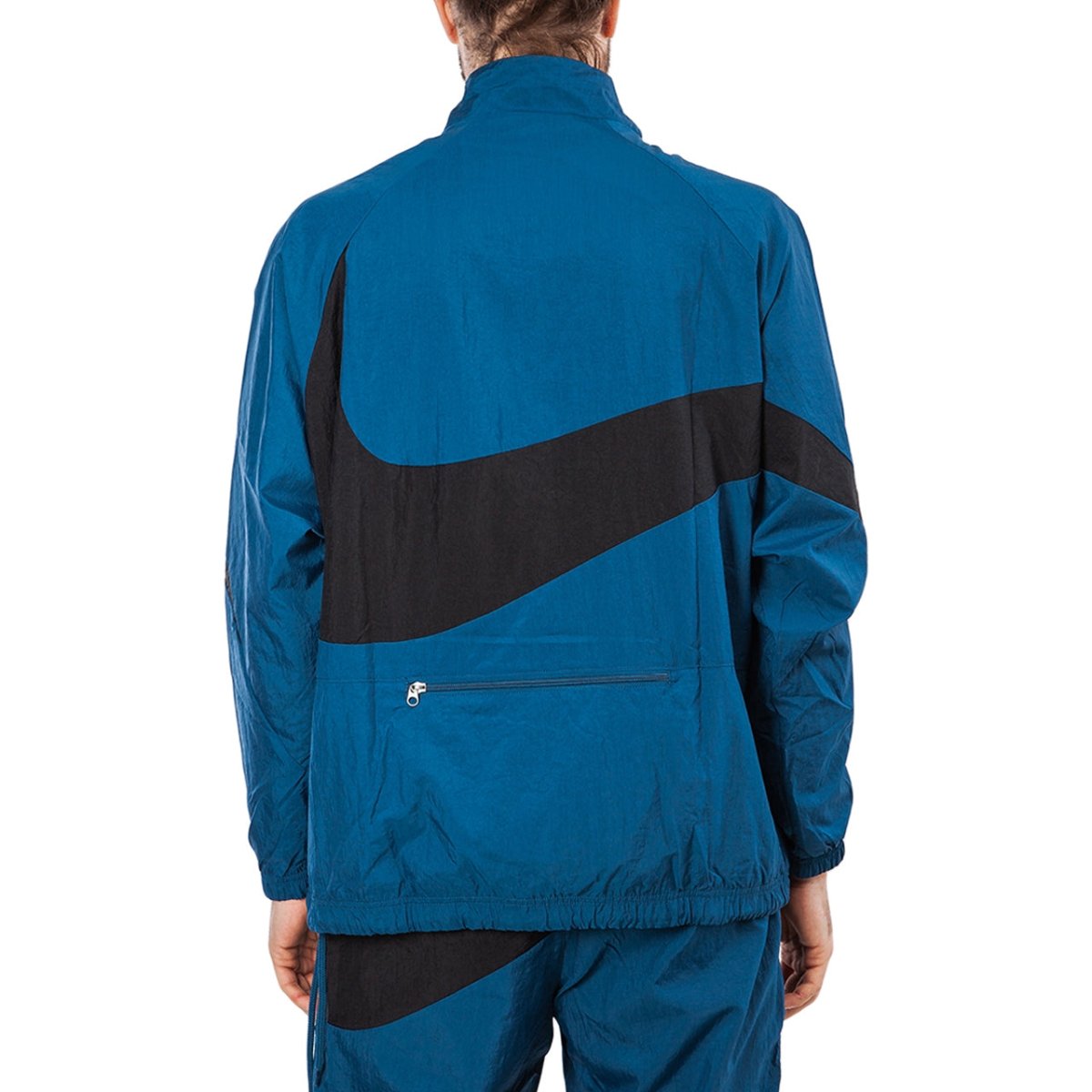 Nike NSW Swoosh Woven Halfzip Jacket (Blau / Schwarz)  - Allike Store