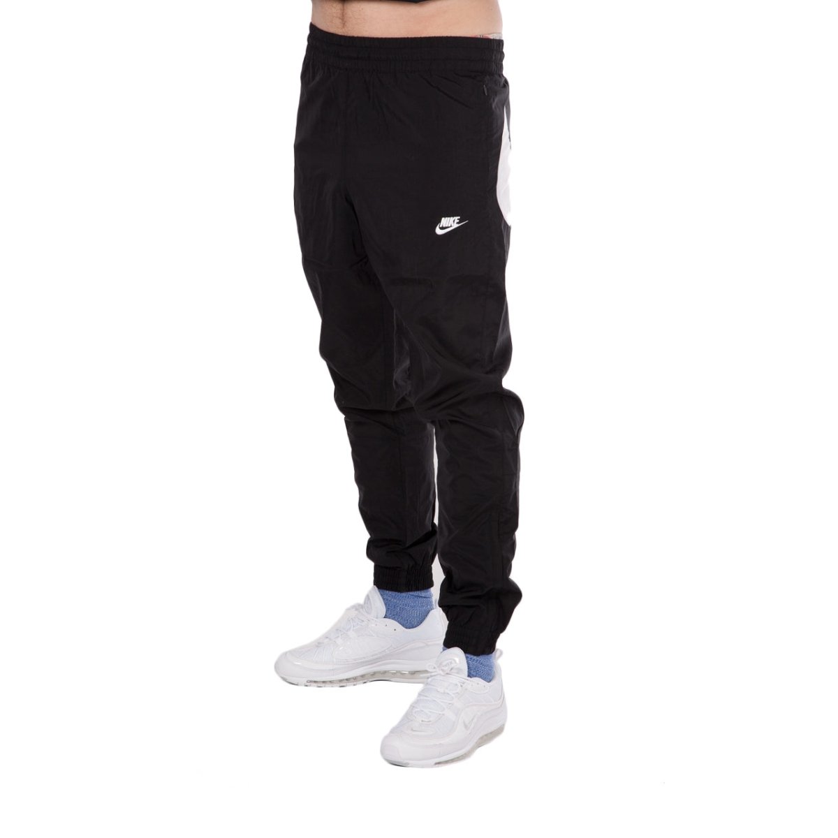 Nike NSW Swoosh Woven Pants Black White AJ2300 010 Allike Store