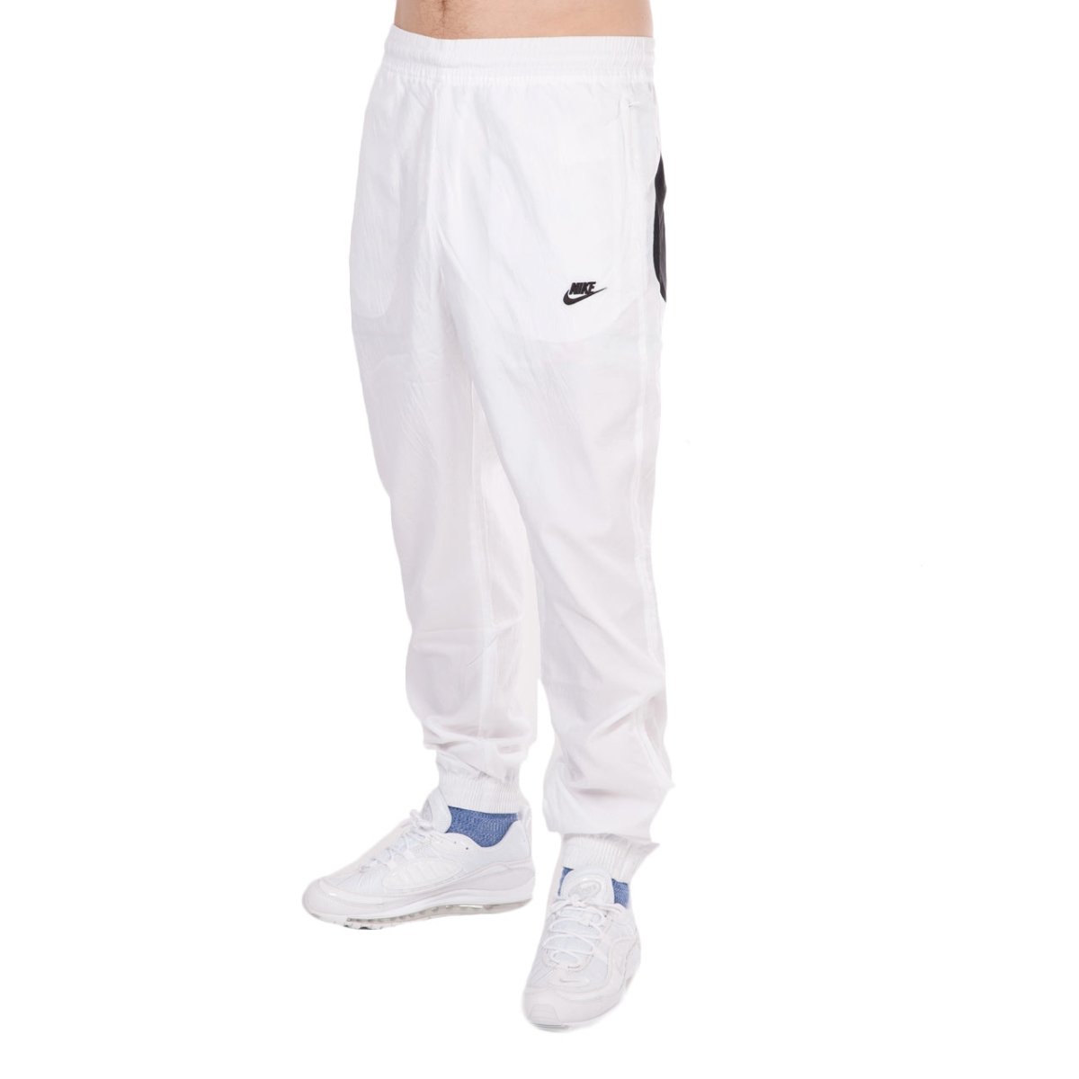 Nike NSW Swoosh Woven Pants (Weiß / Schwarz)  - Allike Store
