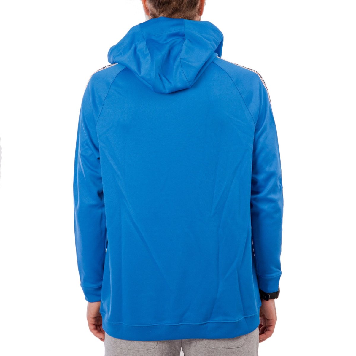 Nike NSW Taped Half Zip Hooded Poly (Blau / Weiß)  - Allike Store