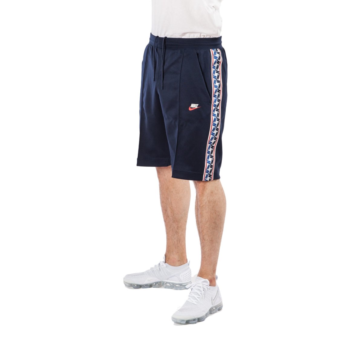 Nike NSW Taped Poly Shorts (Dunkelblau / Weiß)  - Allike Store