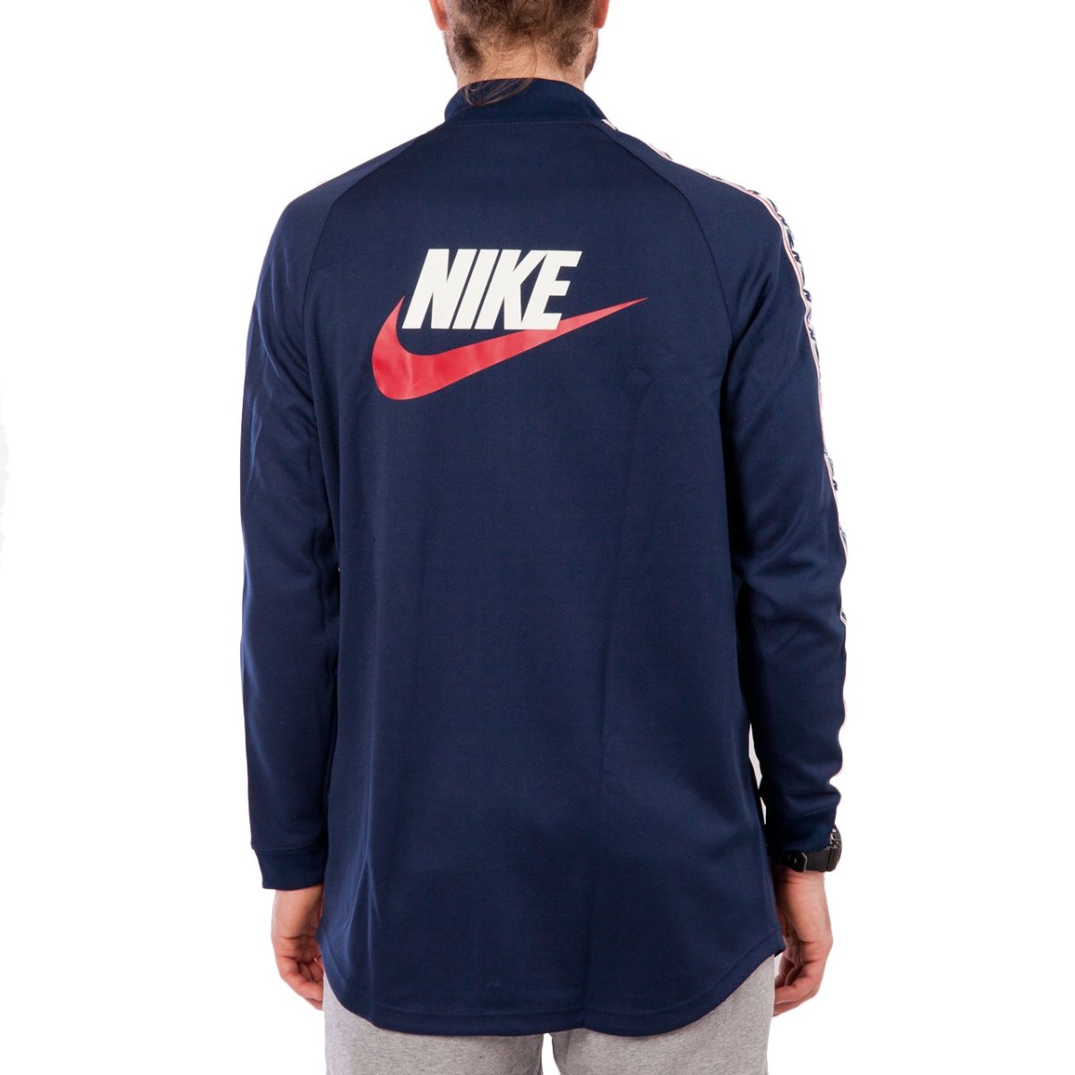 Nike NSW Taped Track Jacket Poly (Dunkelblau / Weißl)  - Allike Store
