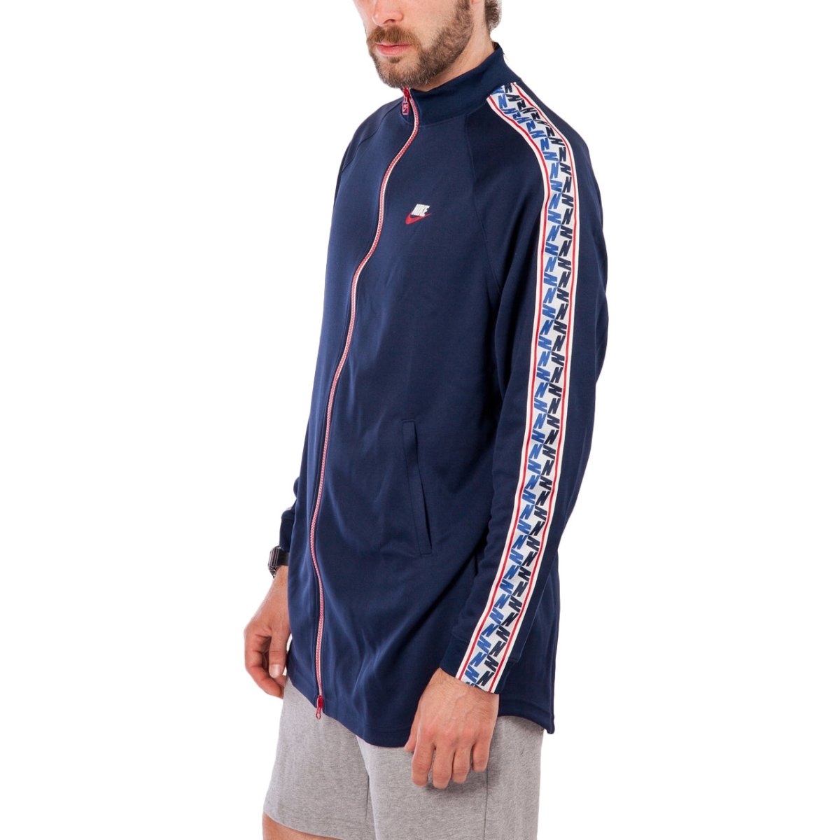 Nike taped poly hot sale track jacket