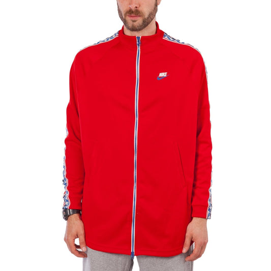 Nike NSW Taped Track Jacket Poly (Rot / Weiß)  - Allike Store