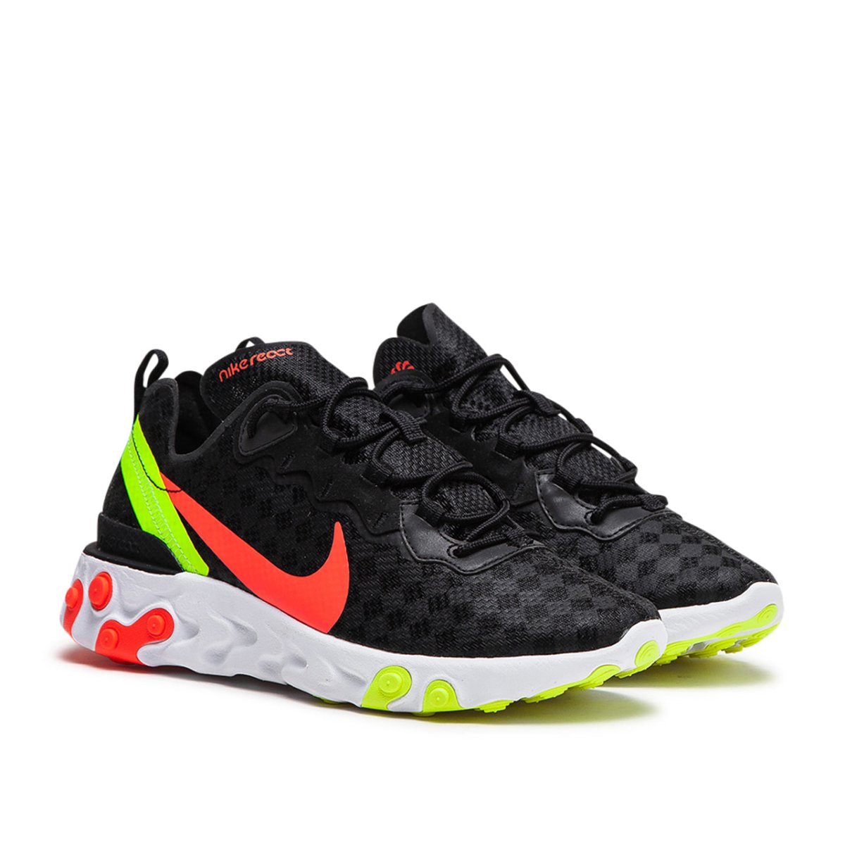 Nike React Element 55 ''Black Crimson'' (Schwarz)  - Allike Store