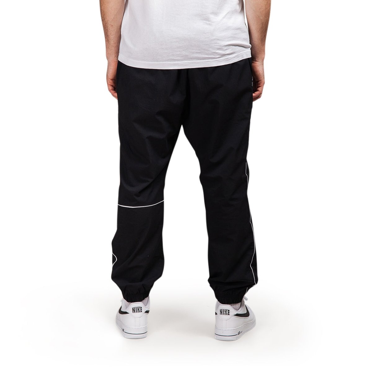 Nike sb swoosh hot sale black track pants